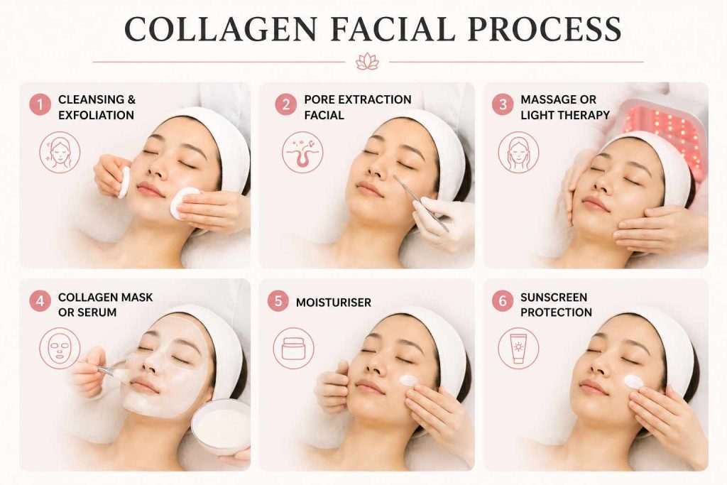 collagen facial process